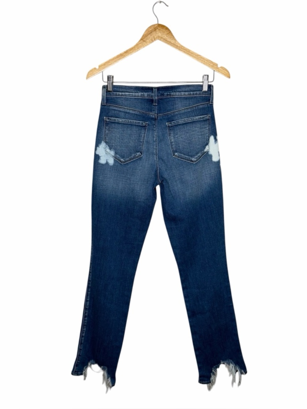 L'AGENCE Harmon Bleach Slim Straight Leg Jeans Size 25 Montana Destruct Denim - Picture 6 of 13